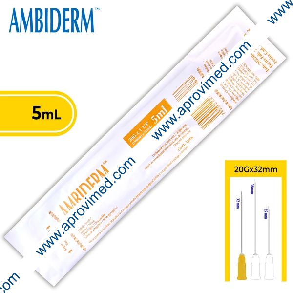 JERINGA 5 mL. (Ambiderm) c/AGUJA 20Gx32mm. c/1 Pza.