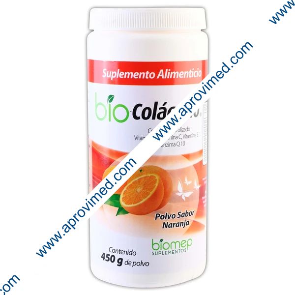 BIO-COLÁGENO POLVO Sabor Naranja BOTE c/450 G.