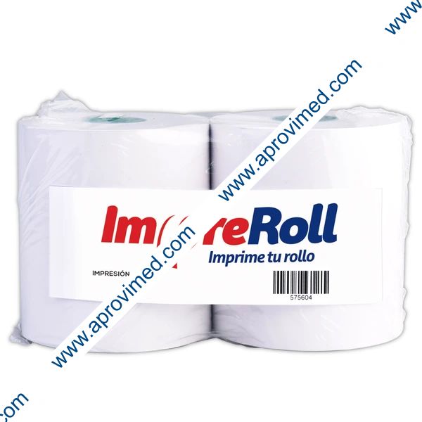 ROLLO PAPEL TÉRMICO P.VTA. Imp. Negro (ImpreRoll) 80x70mm. Paq. c/ 2 Pzs.