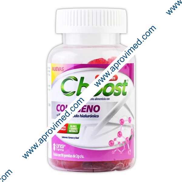 C-BOOST (Colágeno+Biotina+Ácido Hialurónico) Fco. c/90 GOMITAS 2 G.