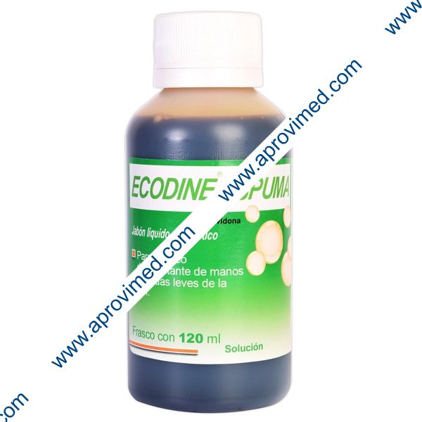 ECODINE ESPUMA Solución Antiséptica Tópica Fco. 120 ML. 8 G/100 ML.