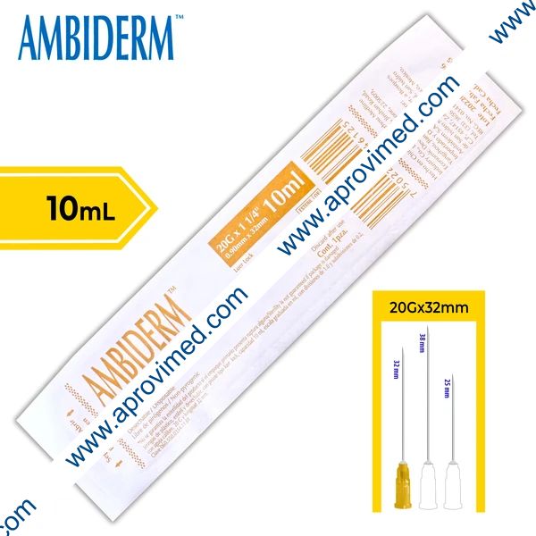 JERINGA 10 mL. (Ambiderm) c/AGUJA 20Gx32mm. c/1 Pza.