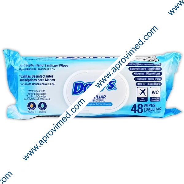 DODYS FAMILIAR Toallitas Húmedas Antibacteriales c/48 Pzs.