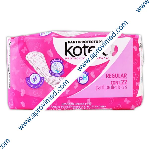 KOTEX PANTIPROTECTORES REGULAR Bolsa c/22 Pzs.