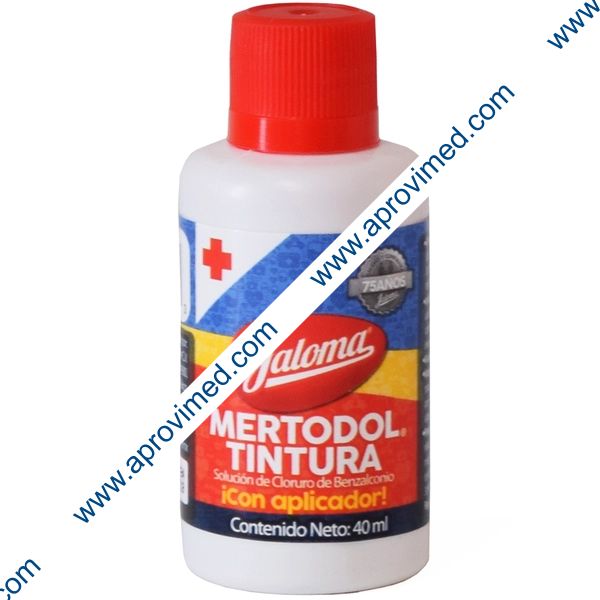 MERTODOL TINTURA SOL. c/Aplicador Fco. c/40 ML.