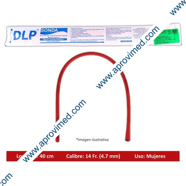 SONDA NÉLATON de LÁTEX (DLP) Long. 40cm. Cal. 14 Fr. c/1 Pza.