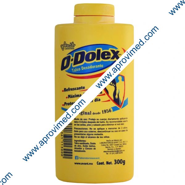 O-DOLEX Amarillo TALCO Desodorante 300 G.