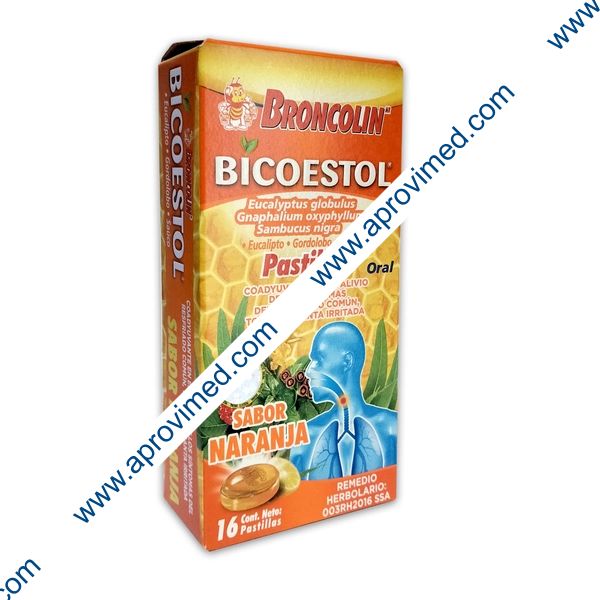BICOESTOL Sabor Naranja c/16 PASTILLAS 2.5 G.