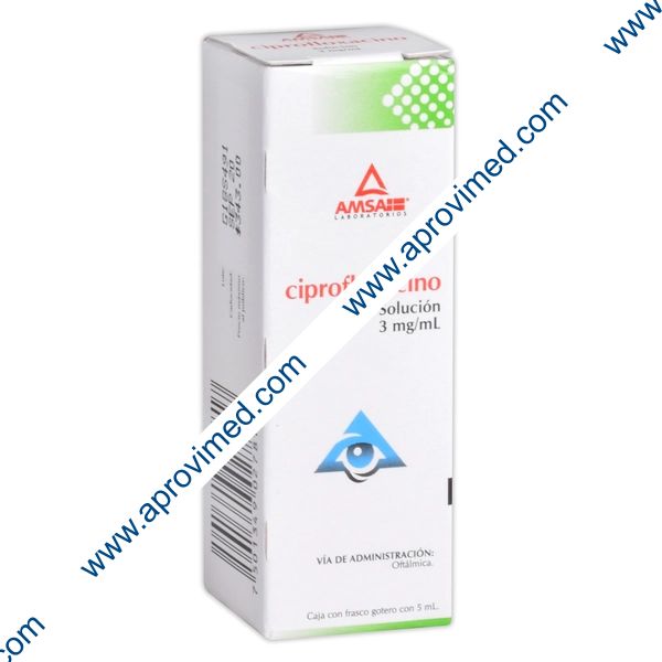 CIPROFLOXACINO (Amsa) SOL. Oft. Fco. Gotero 5 ML. 3 MG/1 ML. - REMATE