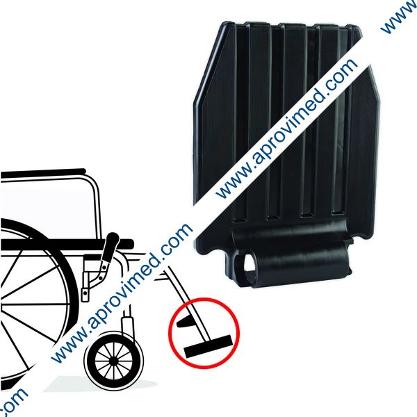 REPUESTO DE PLATAFORMA DESCANSAPIE p/SILLA DE RUEDAS c/1 Pza.