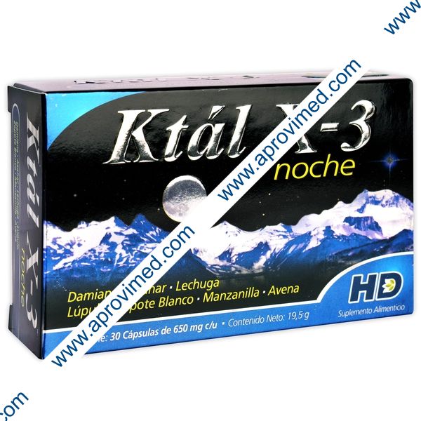 KTÁL X-3 Noche c/30 CAPS. 650 MG.