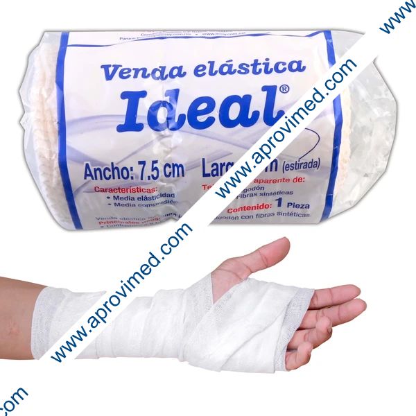 VENDA ELÁSTICA (Ideal) A: 7.5cm. L: 5mt. c/1 Pza.