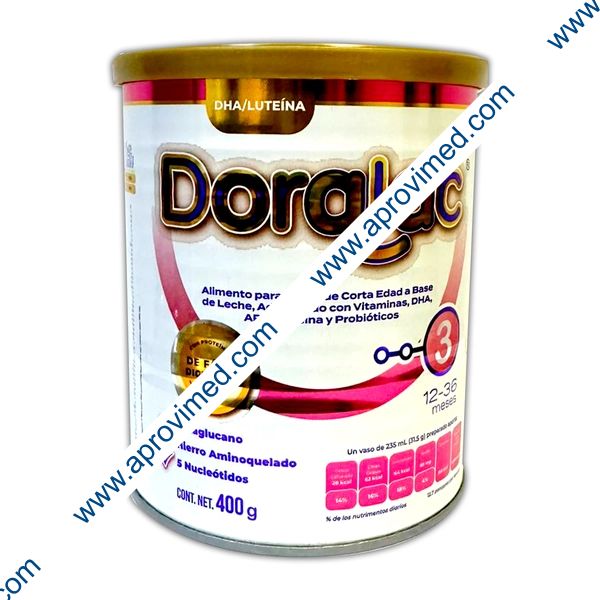 DORALAC 3 (12-36 Meses) LECHE en POLVO Lata c/400 G.