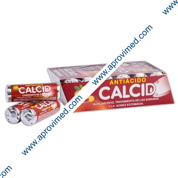 CALCID Sabs. Surts. Exhib. c/12 ROLLOS c/12 TABS. Mast. 500 MG.