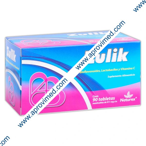 ZULIK c/90 TABS. Masticables 911 MG.