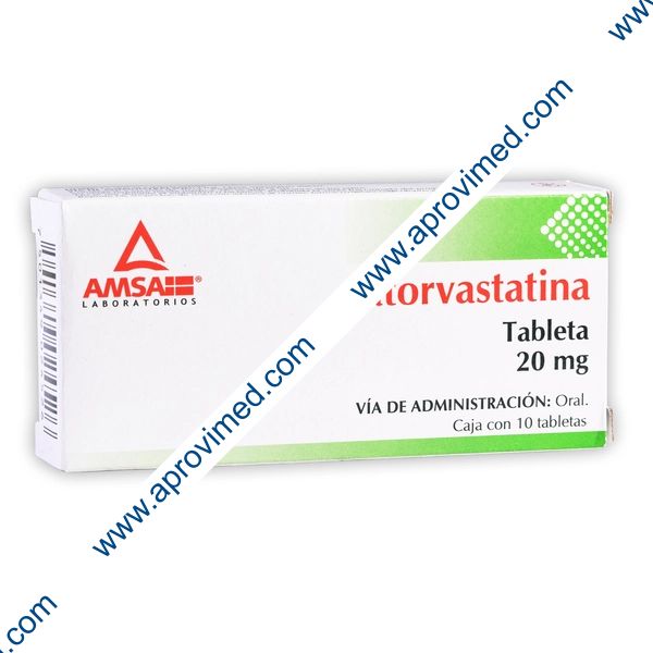 ATORVASTATINA (Amsa) c/10 TABS. 20 MG.