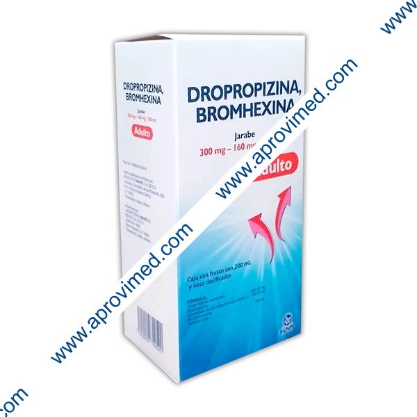 DROPROPIZINA/BROMHEXINA (Maver) Adulto Fco. 200 ML. 300-160 MG/100 ML.