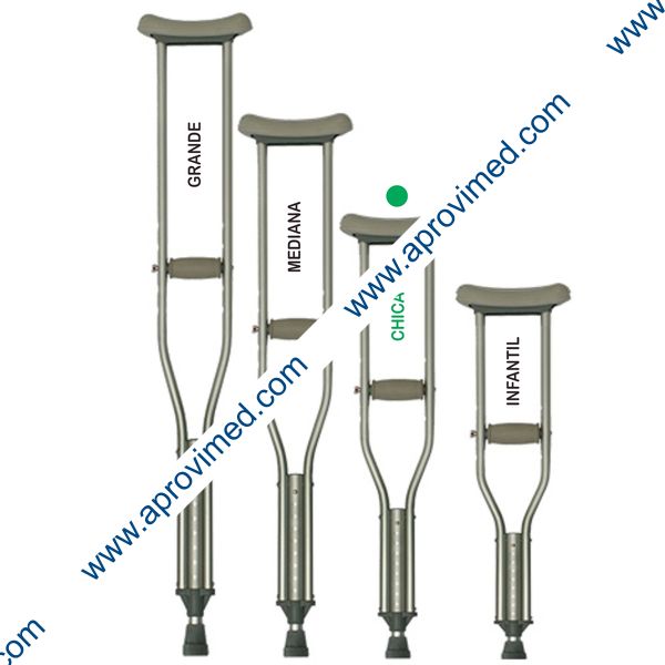 PAR DE MULETAS AXILAR de ALUMINIO (Eko-Mobility) Talla AD/ Ch.