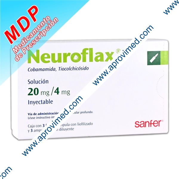 NEUROFLAX Sol. Iny. c/3 FCO. AMP. 20-4 MG/4 ML.