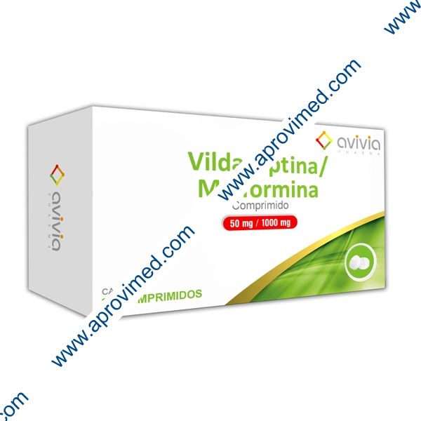 VILDAGLIPTINA/METFORMINA (Avivia) c/30 COMPS. 50/1000 MG.