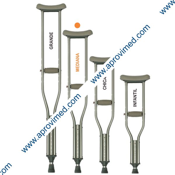 PAR DE MULETAS AXILAR de ALUMINIO (Eko-Mobility) Talla AD/ Med.