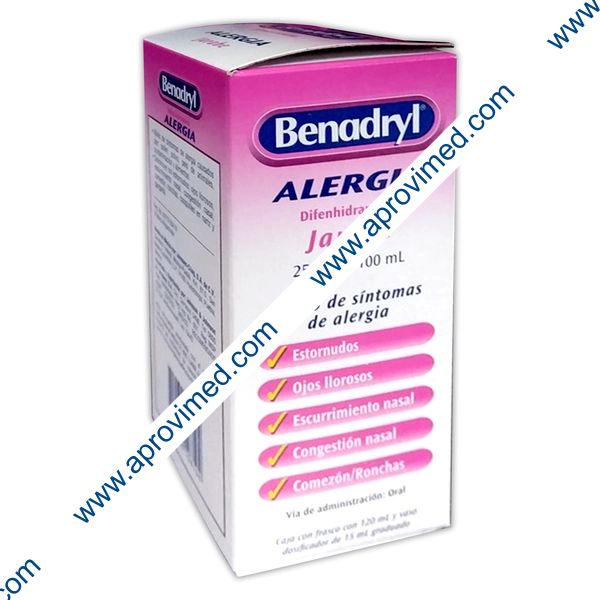 BENADRYL JARABE Fco. 120 ML. 250 MG/100 ML.