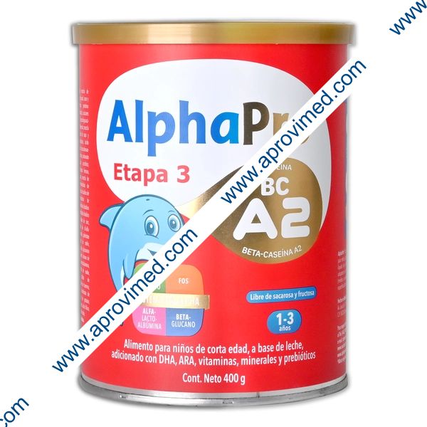 ALPHAPRO ETAPA 3 (1-3 Años) LECHE en POLVO Lata c/400 G.