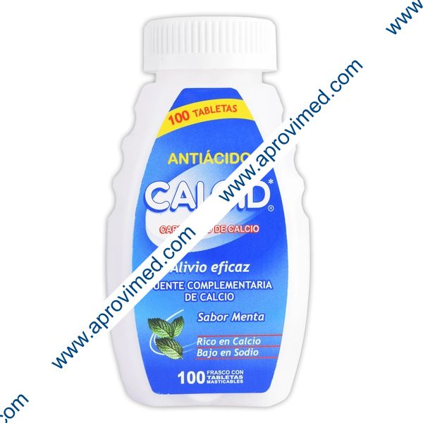 CALCID Sab. Menta Fco. c/100 TABS. Mast. 500 MG.