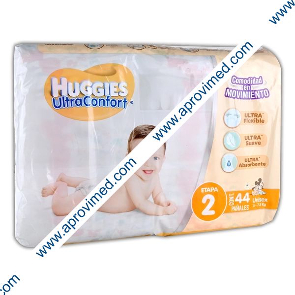 HUGGIES ULTRACONFORT Unisex (Etapa 2 / 5-7.5 Kg.) c/44 Pzs.