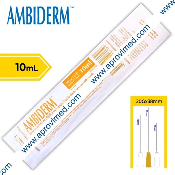 JERINGA 10 mL. (Ambiderm) c/AGUJA 20Gx38mm. c/1 Pza.