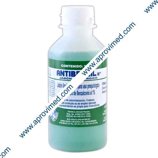 ANTIBENZIL NF Jabón Quirúrgico SOLUCIÓN al 1% Fco. 120 ML.