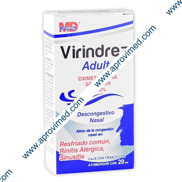 VIRINDREZ SOL. NASAL Adulto 0.050% Fco. Atomizador 20 ML.