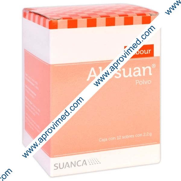 ALOSUAN POLVO c/12 SOBS. 2.2 G. 17.70-61.95-2.65 G/100 G.