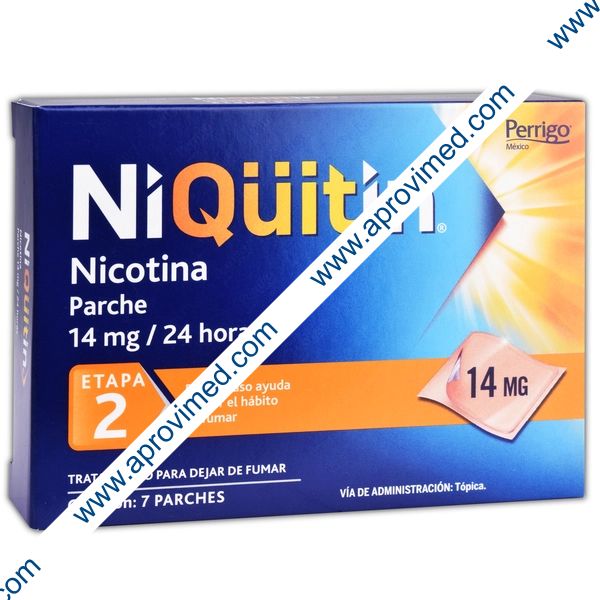 NIQÜITIN "ETAPA 2" c/7 PARCHES TRANSDÉRMICOS 14 MG.