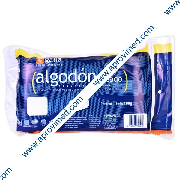 ALGODON ABSORBENTE PLISADO (Galia) Bolsa c/100 G.