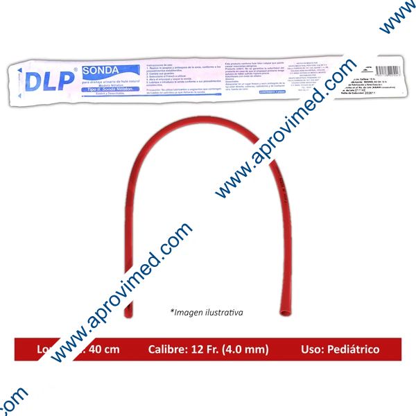 SONDA NÉLATON de LÁTEX (DLP) Long. 40cm. Cal. 12 Fr. c/1 Pza.
