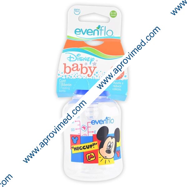 BIBERÓN FLUJO LENTO "Disney" c/MAMILA 4 OZ/120 ML.