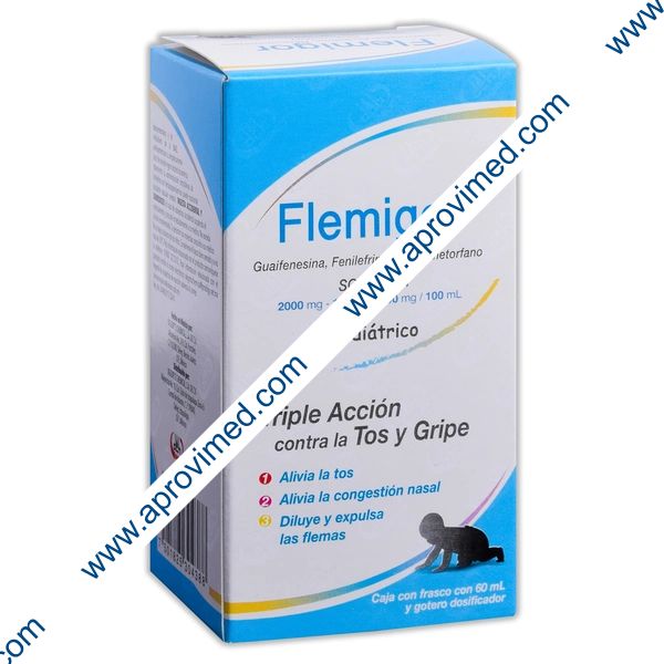 FLEMIGOR SOL. Pedtco. Fco. 60 ML. 2000-100-200 MG/100 ML. y Dosificador.