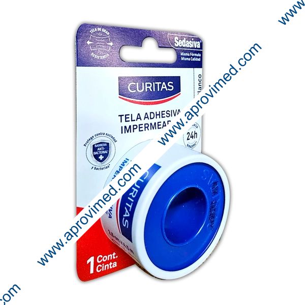 CURITAS TELA ADHESIVA (BDF) Carrete A: 2.5 cm; L: 4.5m. c/1 Pza.