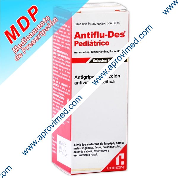 ANTIFLU-DES Pedtco. SOL. Fco. Gotero 30 ML. 2.5/0.1/15 G/100 ML.