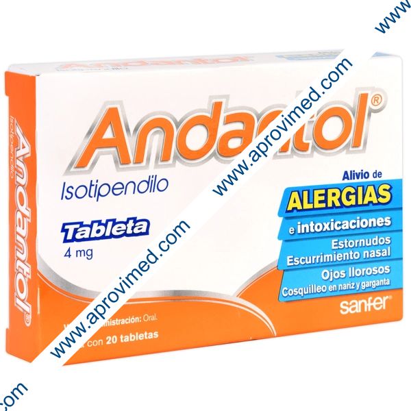 ANDANTOL c/20 TABS. 4 MG.