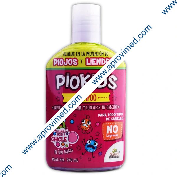 PIOKIDS SHAMPOO c/Aroma a chicle 240 ML.