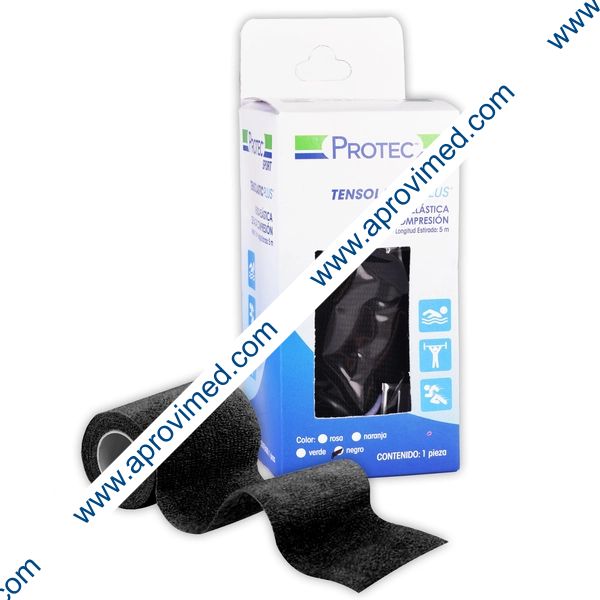 TENSOLASTIC PLUS (Protec Sport) A: 10cm. L: 5mt. c/1 Pza. (Col. Negro).