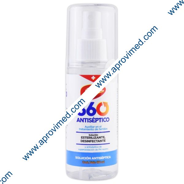 360 ANTISÉPTICO SOLUCIÓN Fco. Atomizador 150 ML. 60 PPM.