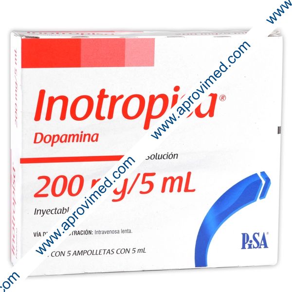 INOTROPISA Sol. Iny. c/5 AMPTAS. 200 MG/5 ML.