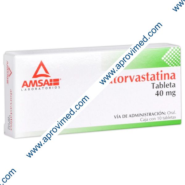 ATORVASTATINA (Amsa) c/10 TABS. 40 MG.