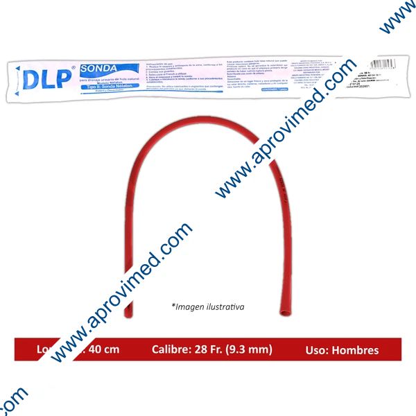 SONDA NÉLATON de LÁTEX (DLP) Long. 40cm. Cal. 28 Fr. c/1 Pza.