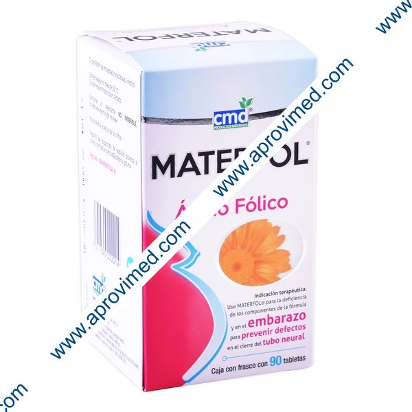 MATERFOL c/90 TABS. 400 MCG.