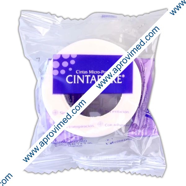 CINTAPORE Rollo Col. Blanco A: 2.5cm (1"); L: 5m. Bolsa c/1 Pza.