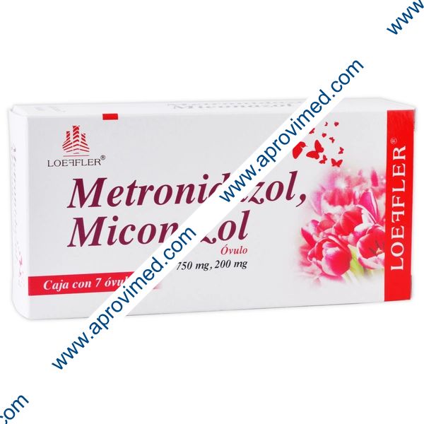 METRONIDAZOL/MICONAZOL (Loeffler) c/7 ÓVULOS 750/200 MG.